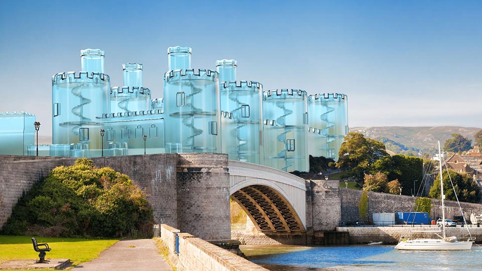 Conwy Castle imagined in glass