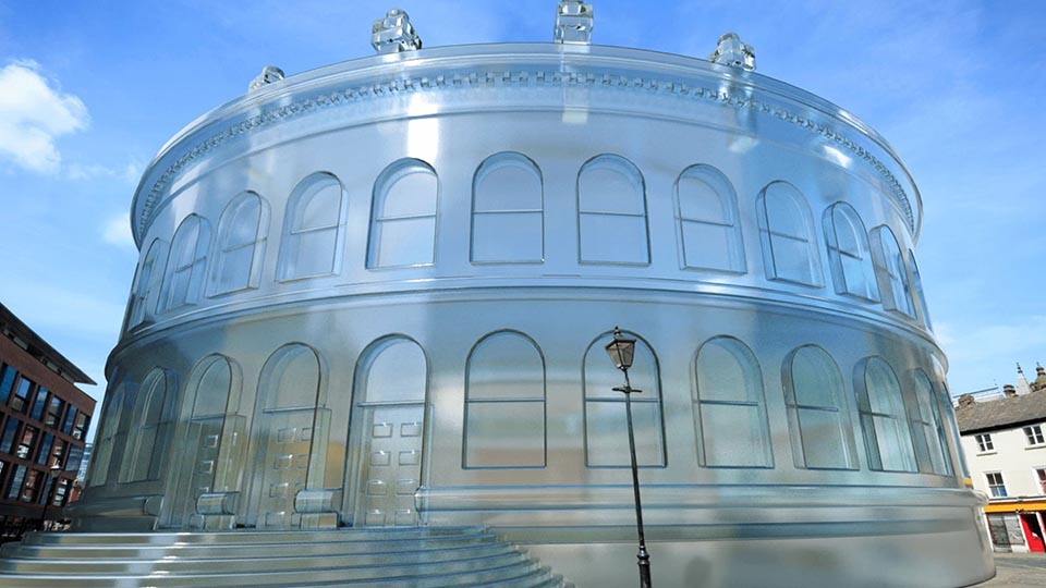 The Leeds Corn Exchange imagined in glass