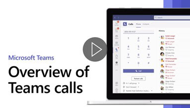 Microsoft teams Overview of Teams calls
