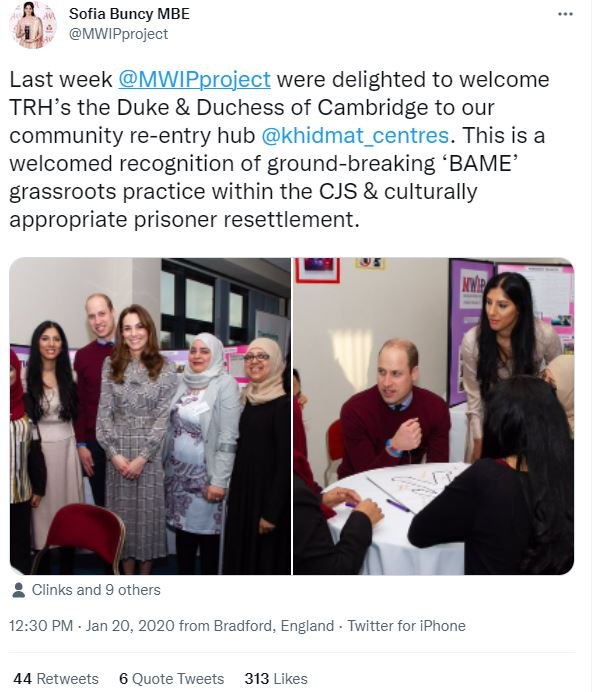 His Royal Highness Prince William and the Duchess of Cambridge visit the Khidmat Centre
