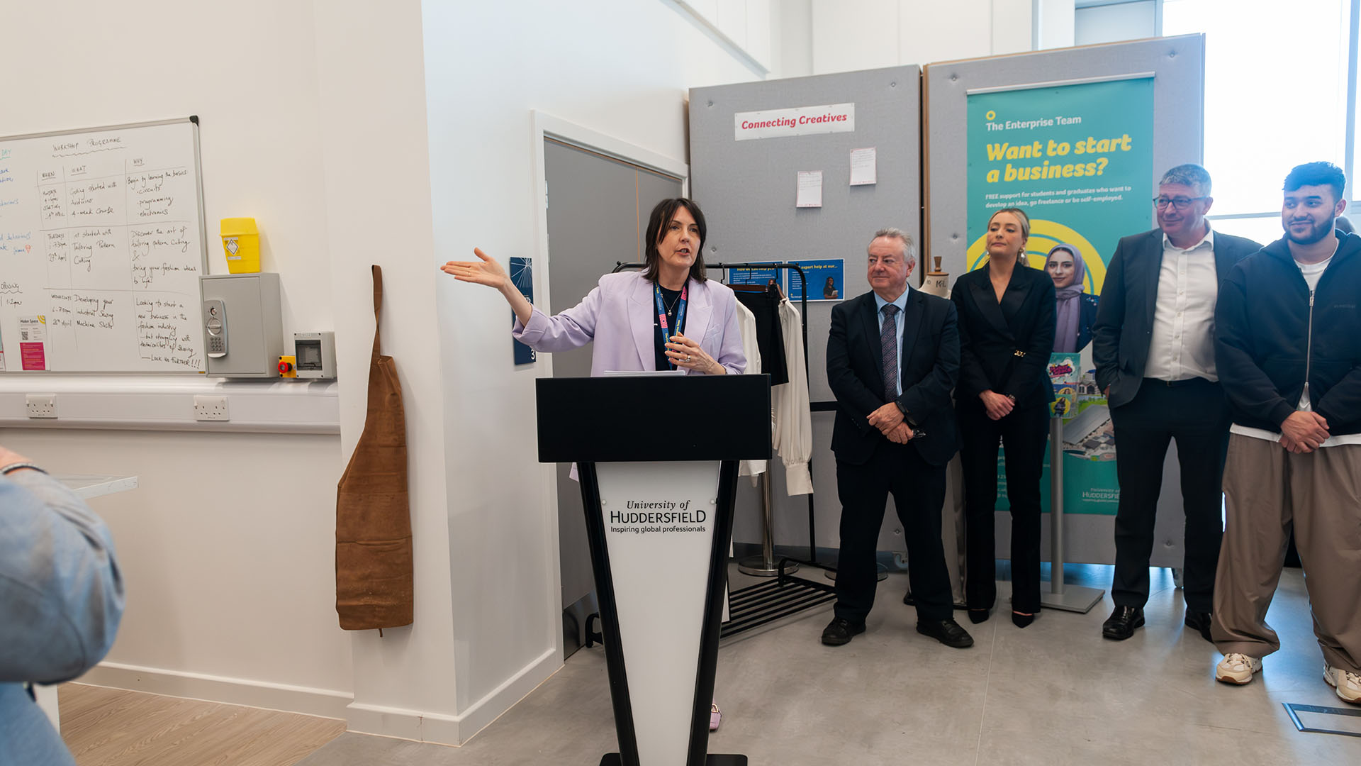 Sarah Agar Brennan speaks at Maker Space's launch