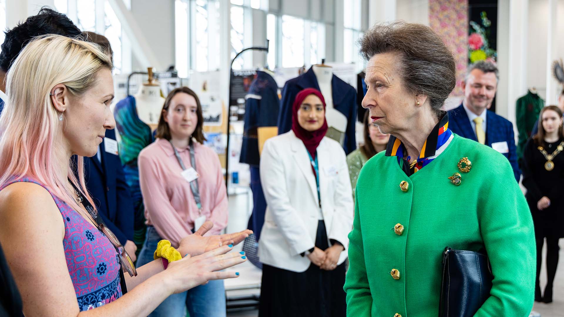 The Princess Royal speaks to students