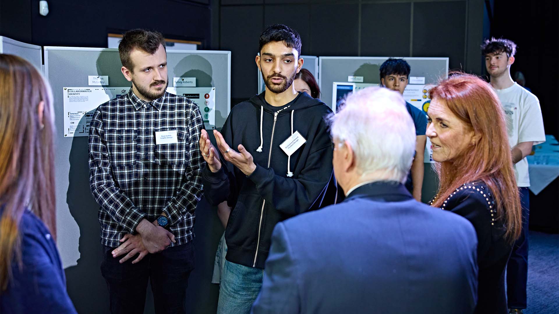 Mohammed Ahmed speaks to the Duchess of York