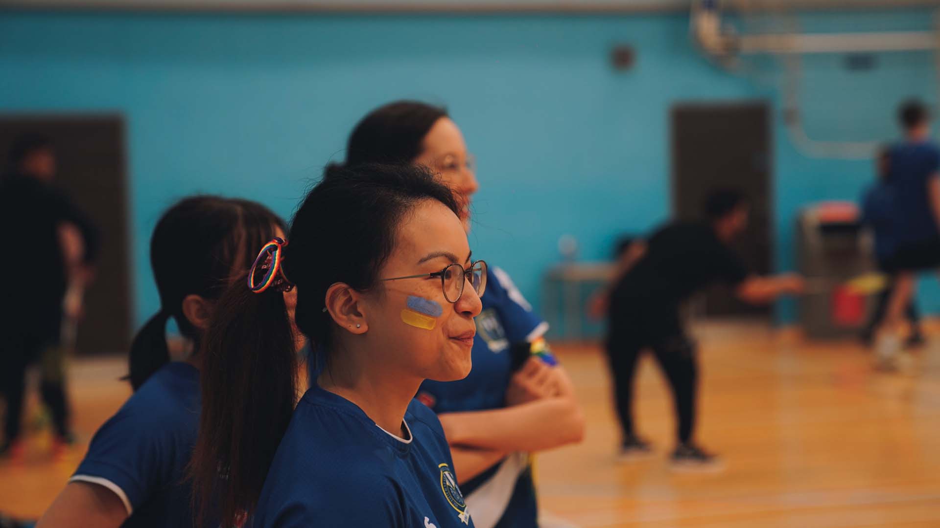Elyse Woo in the sports hall
