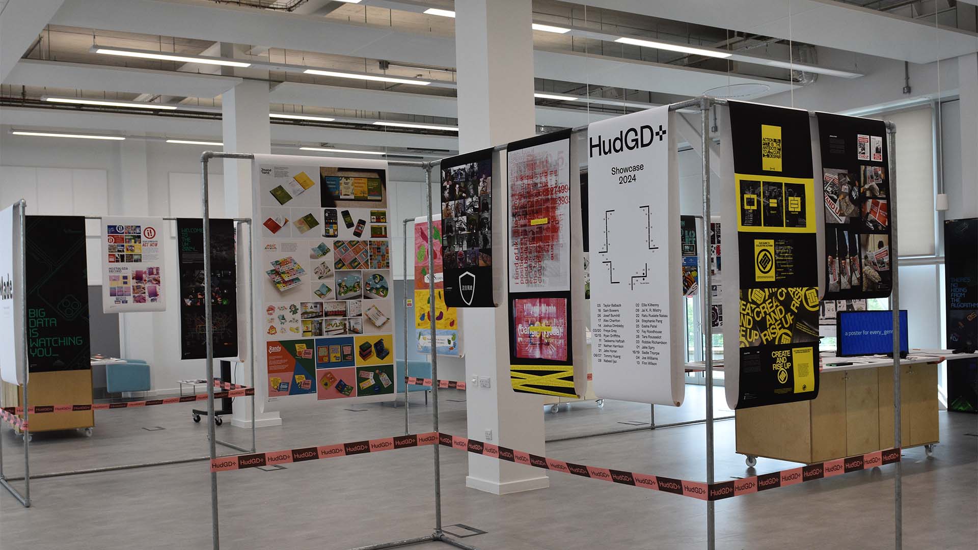 Architecture plans on display