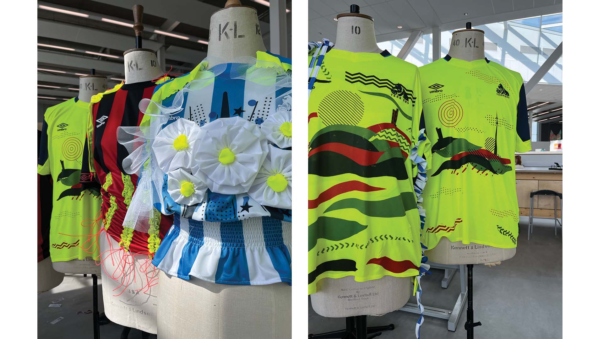 Huddersfield Town kits after being redesigned