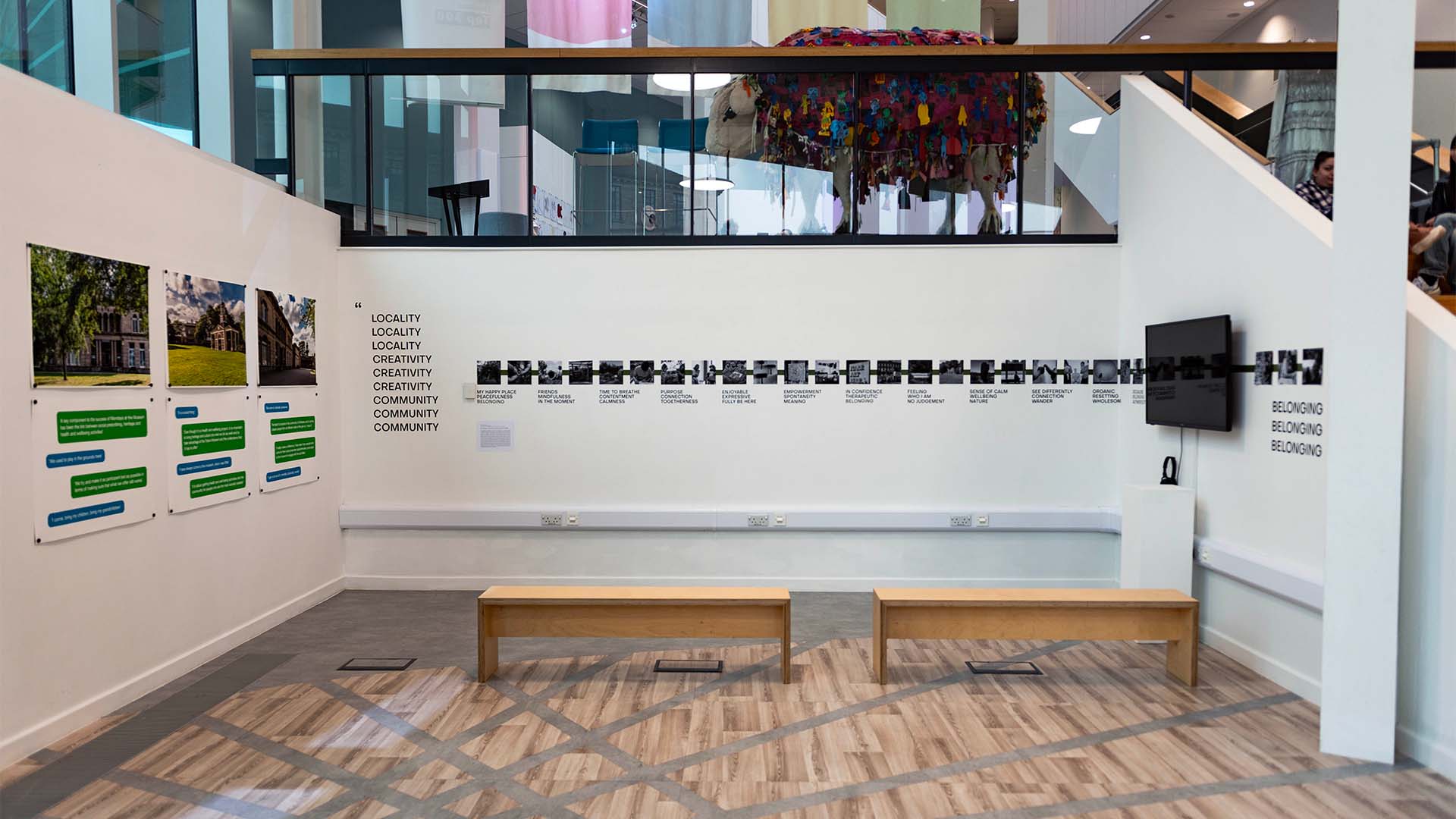 Art display in the Barbara Hepworth Building