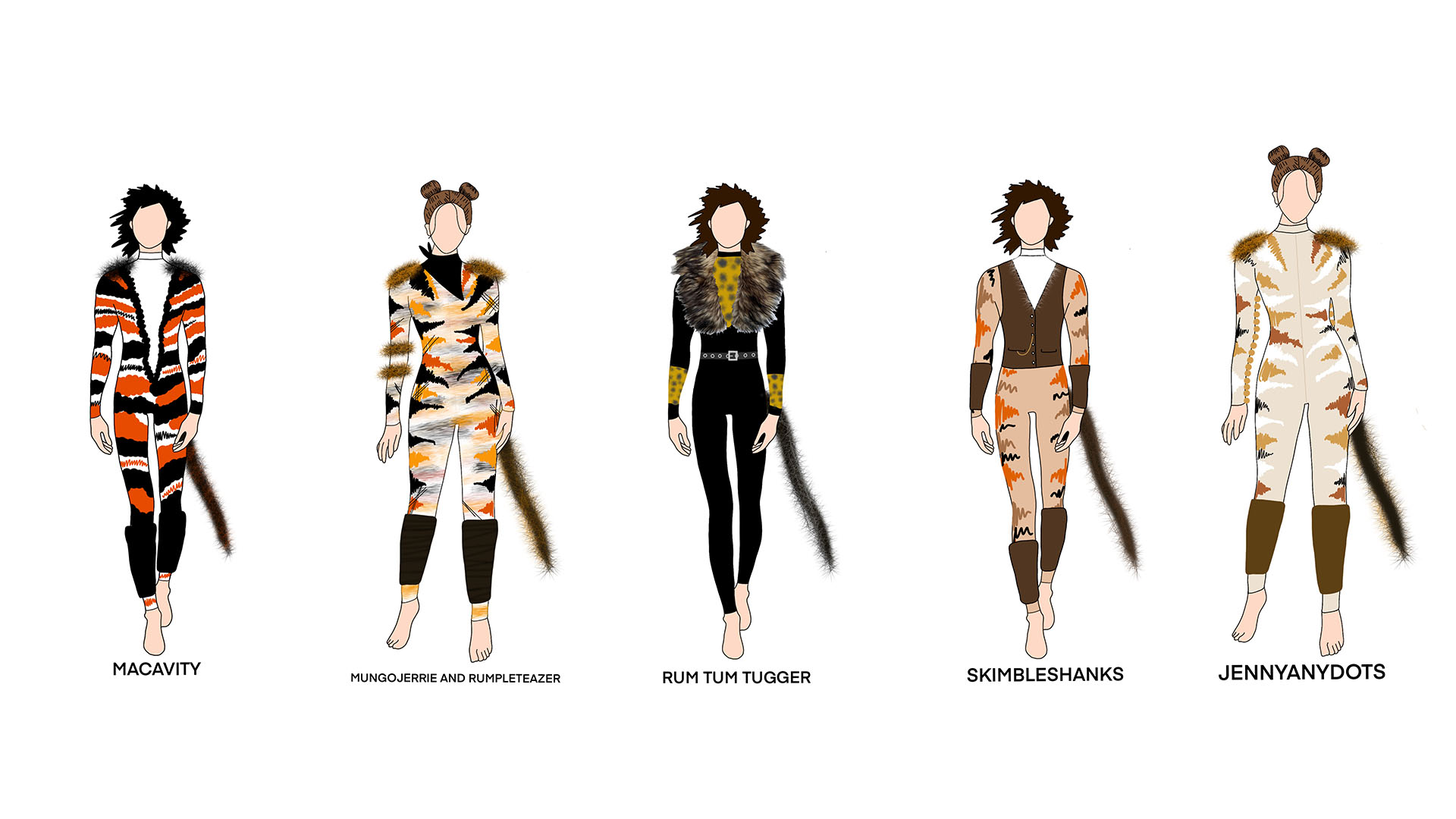 Costume designs for Cats The Musical