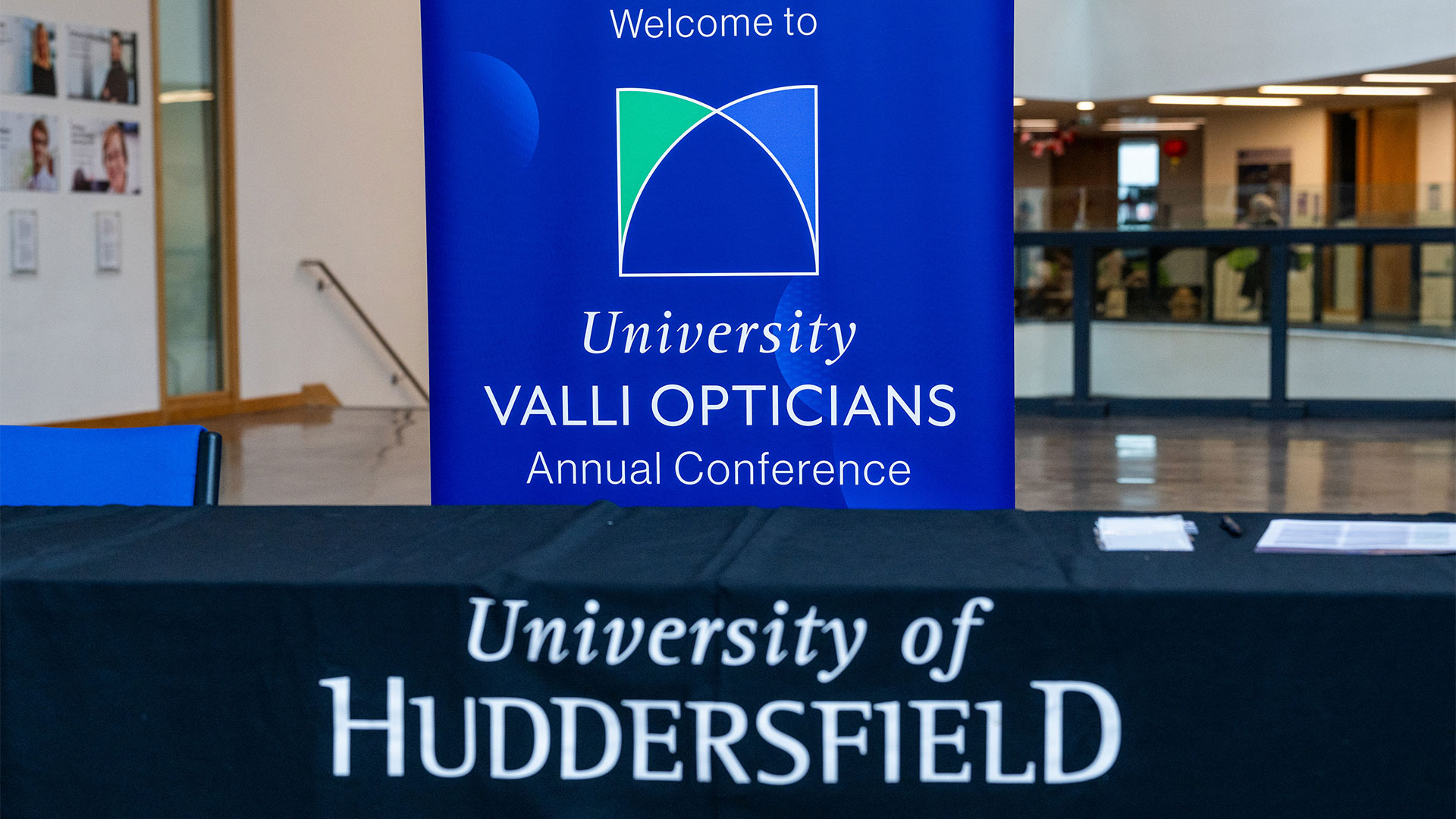 A sign at the University Valli Opticians conference