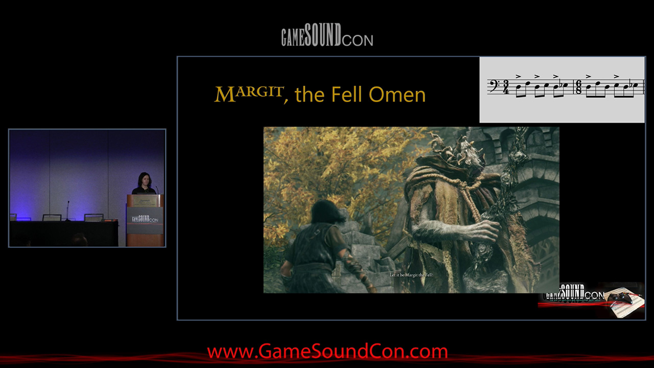 A still from Elden Ring at the GameSoundCon event