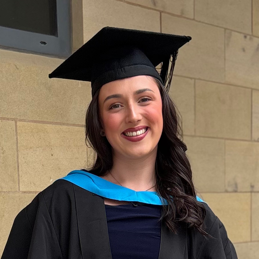 Molly Kirkham in graduation garb