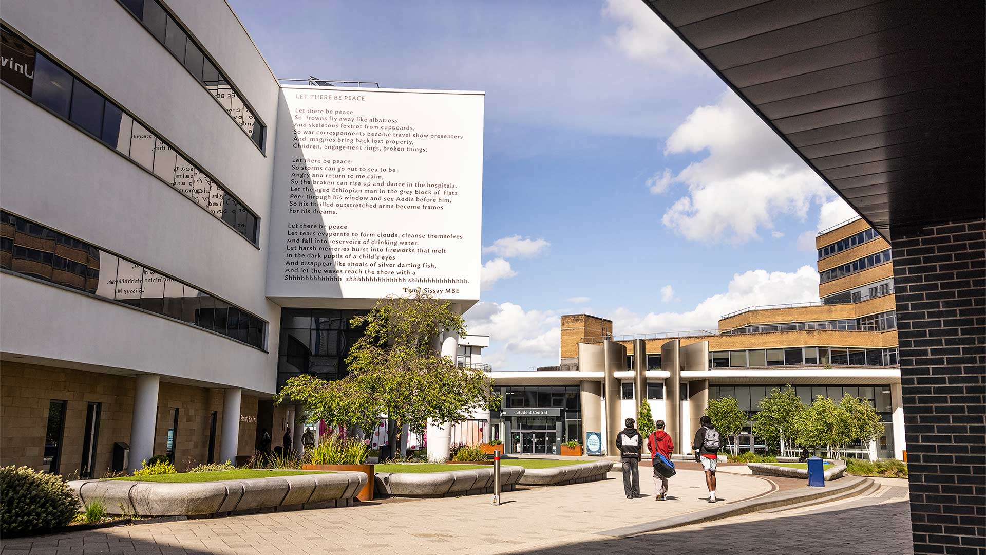 The square at the University of Huddersfield campus
