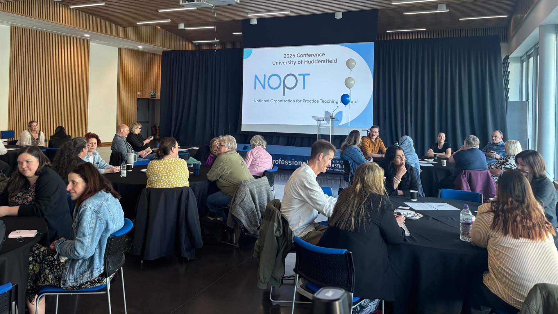 A conference in progress at the University of Huddersfield