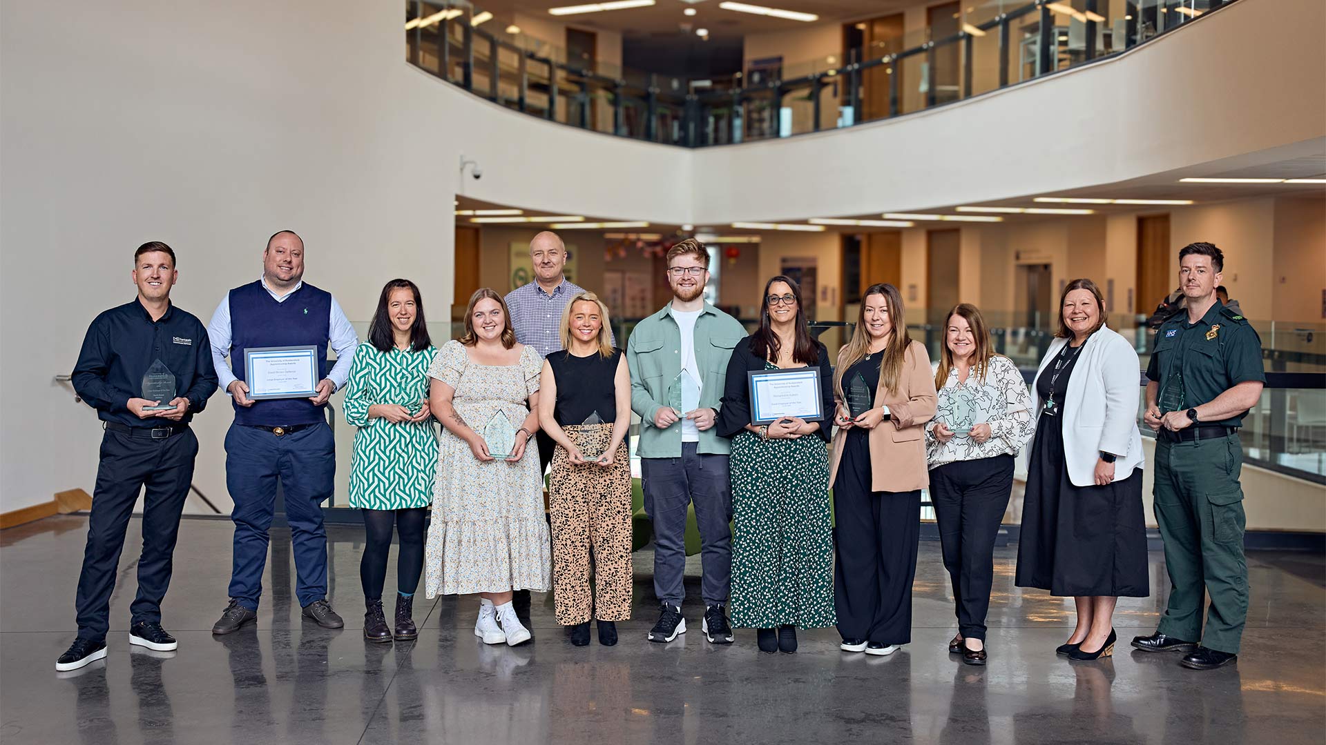 A group of people with certificates
