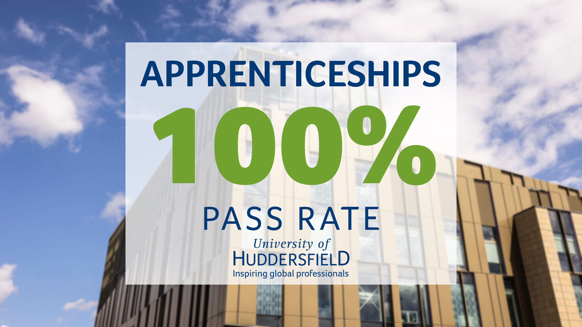 University of Huddersfield Achieves 100% Apprenticeship Pass Rate and Rising Qualification Rate