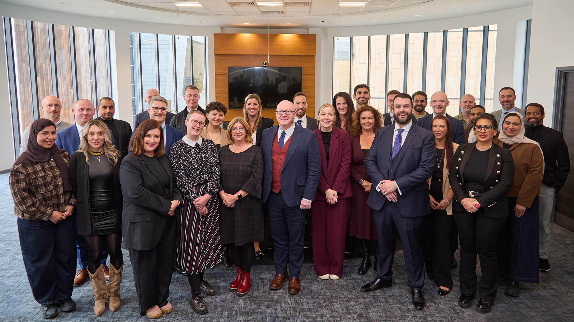 Professional Doctoral Academy inductees smile for the camera