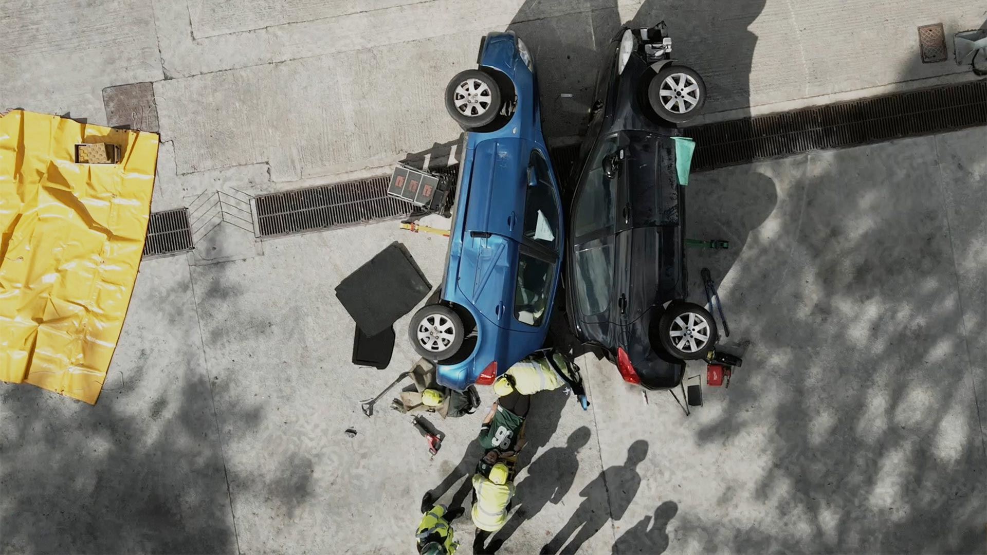 Paramedic and nursing students taking part in major incident training exercise