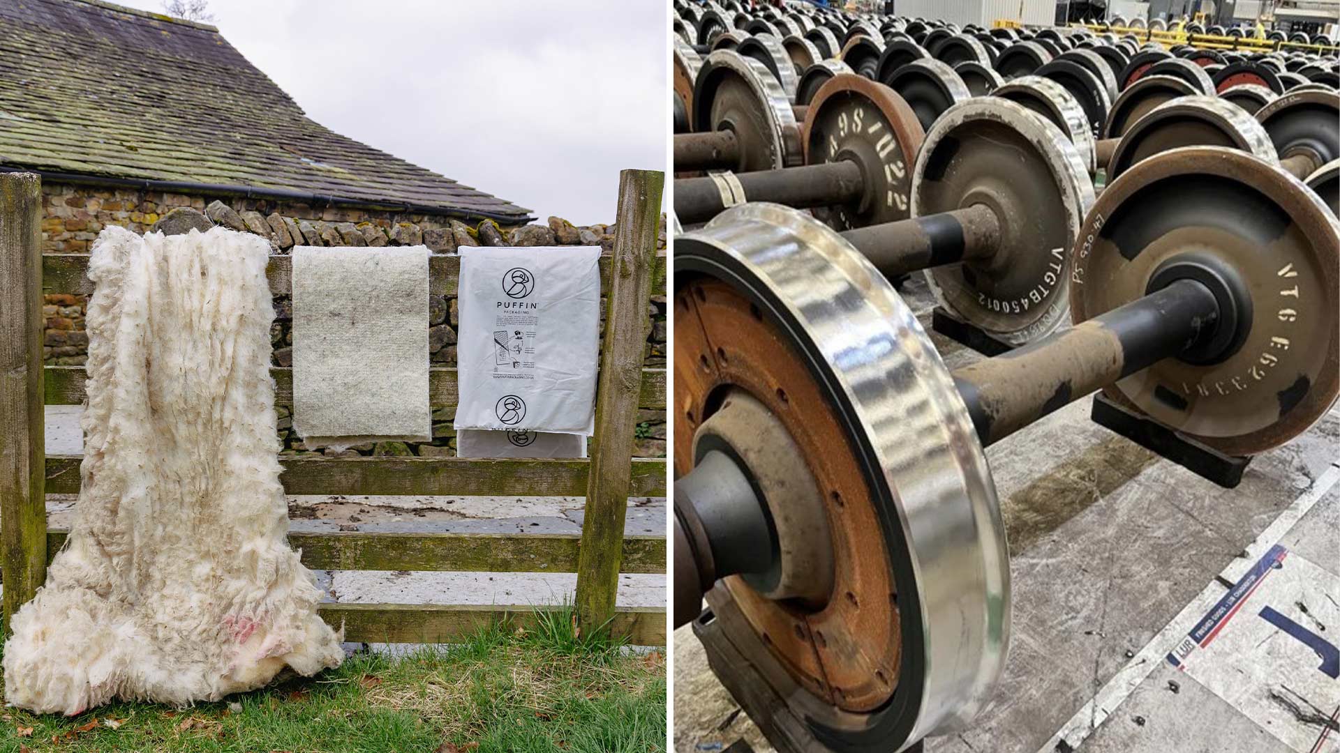 wool packaging and railway freight wagon parts
