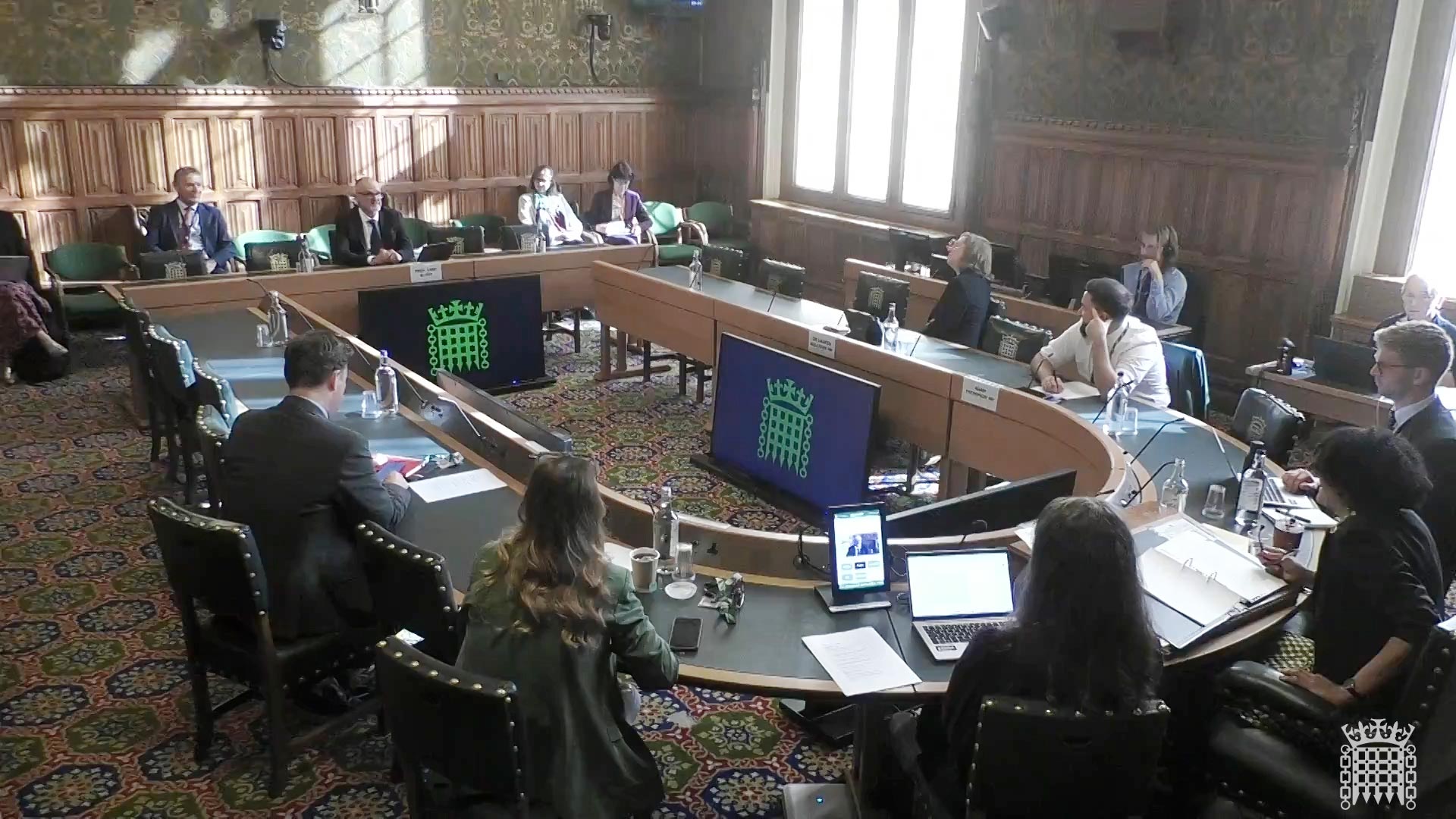 Professor Liam Blunt speaking before a Parliamentary Committee