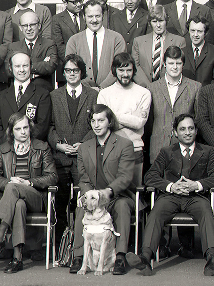 A group photo from the 1970s of a graduating class