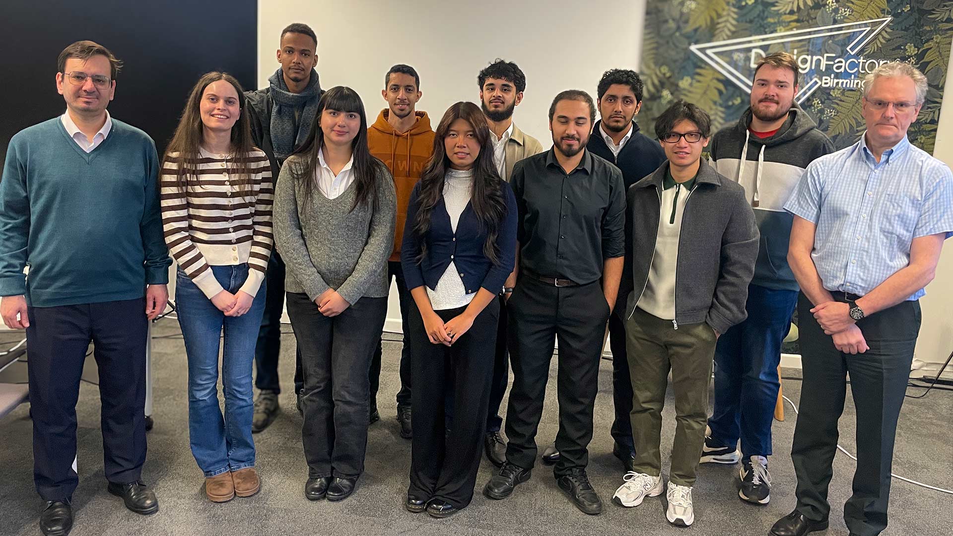 A group of students stood together