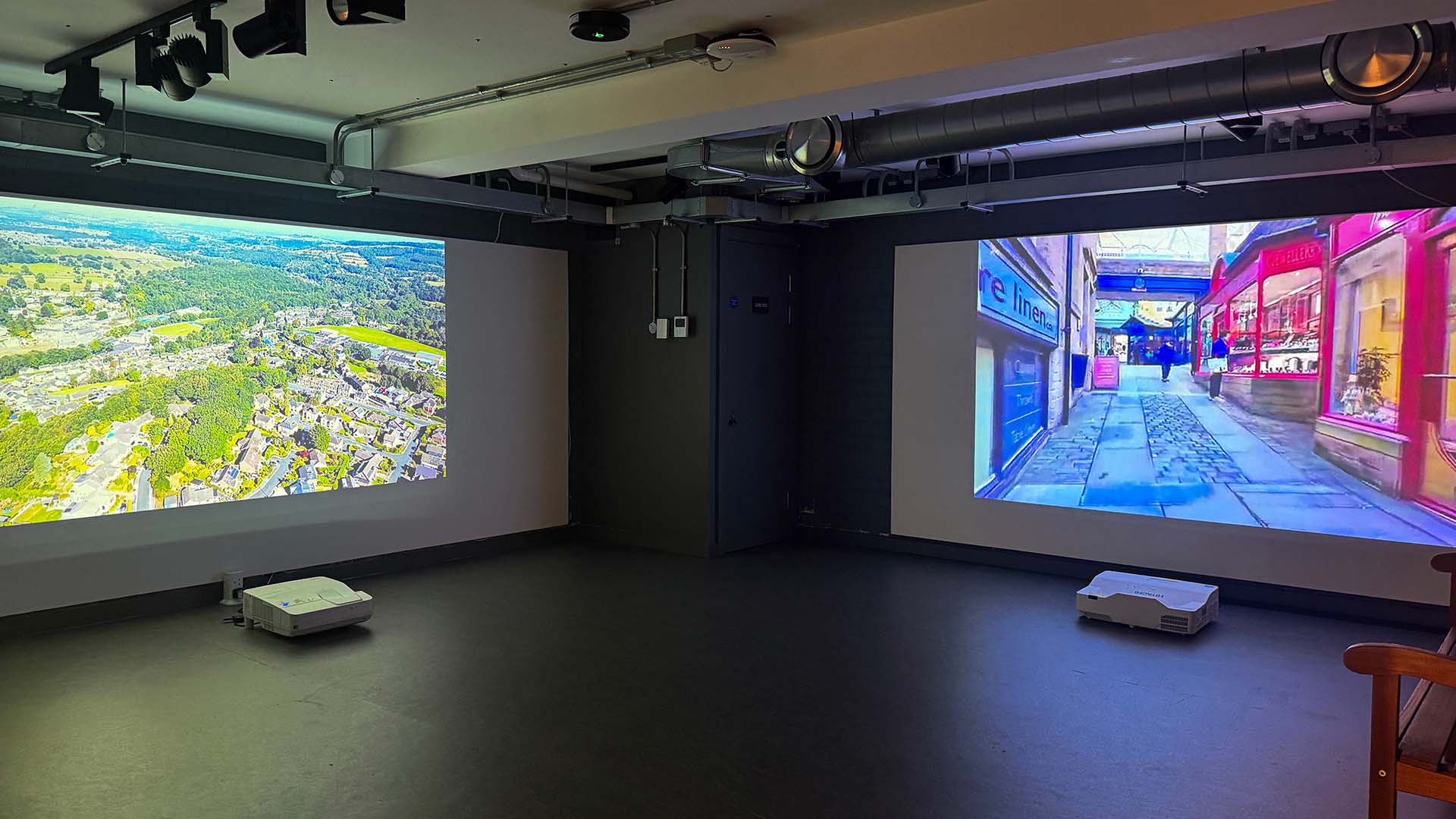 Stories in Motion exhibition screens