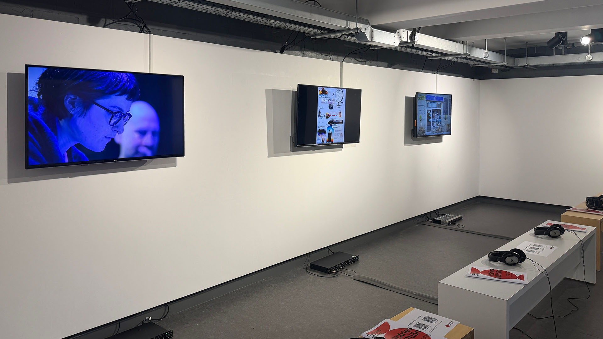 Stories in Motion exhibition screens