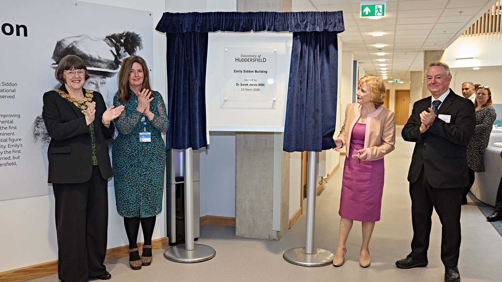 Councillor Liz Smaje, Sarah Clenton, Sarah Jarvis, Bob cryan