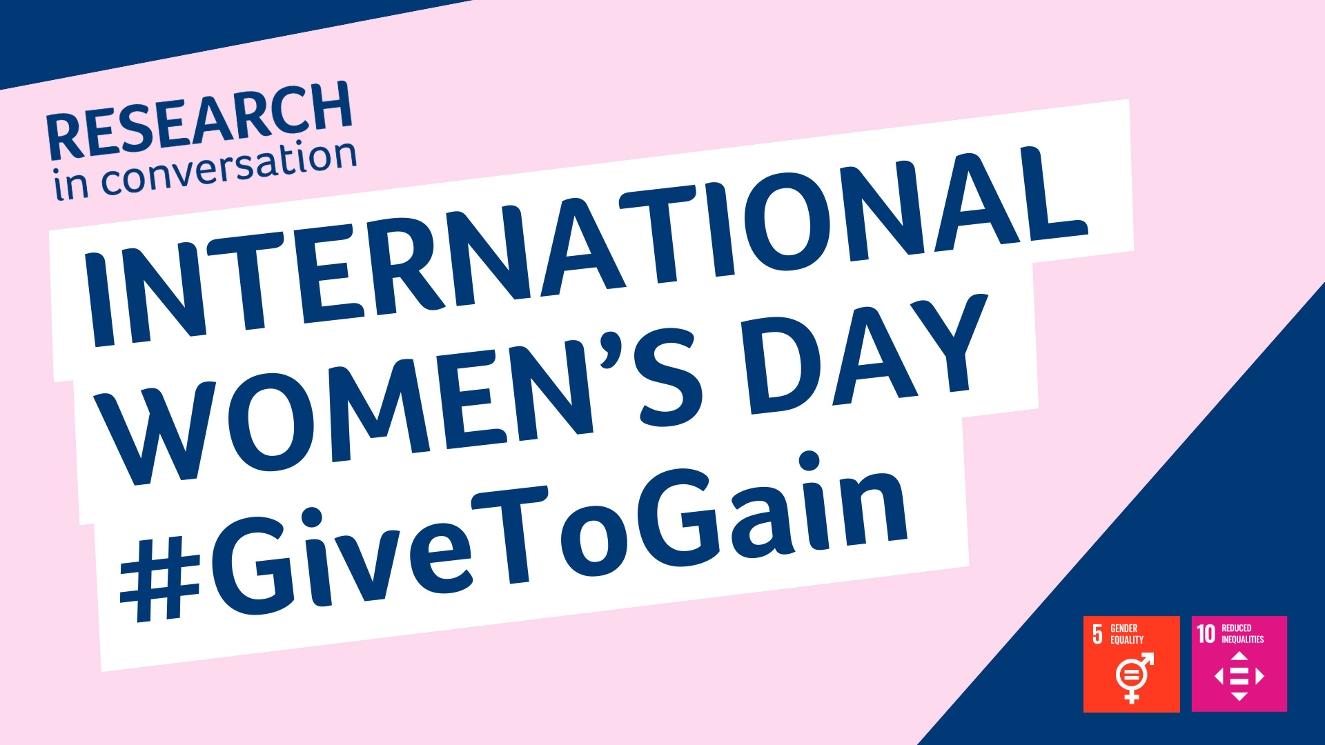 A graphic announcing an International Women's Day event