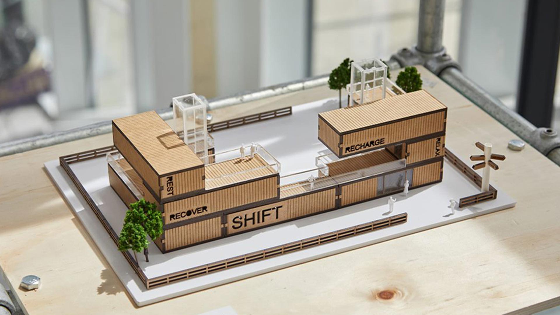 Urban design plan of a social working space for consideration and development