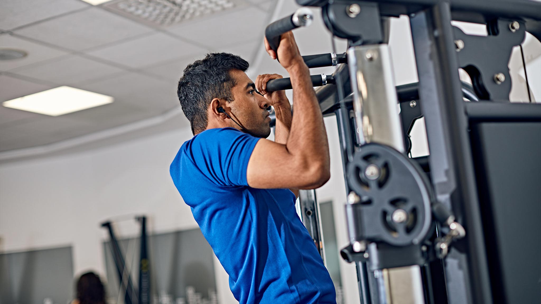 A student using our gym facilities