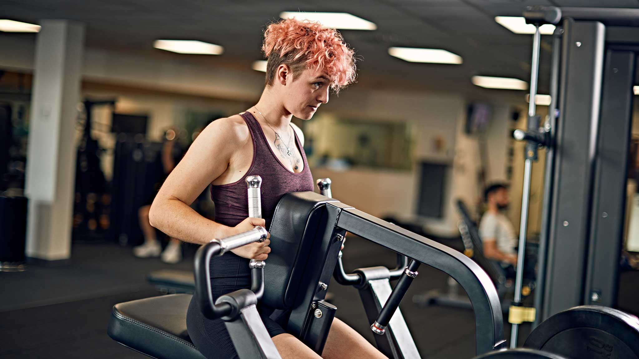 A student using our gym facilities