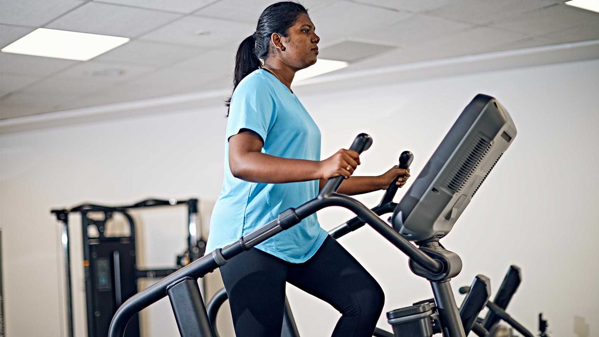 A student using our gym facilities
