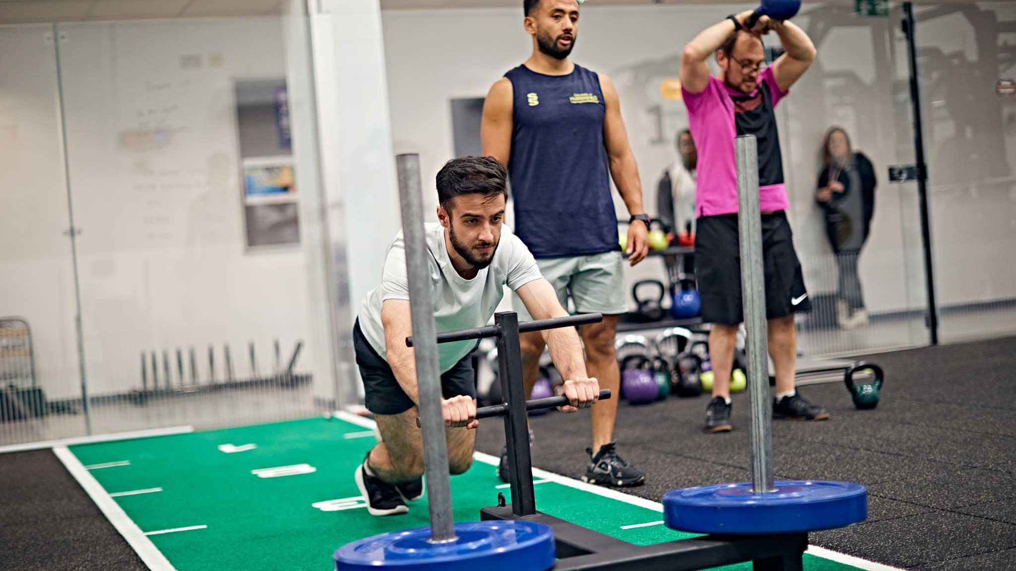 A student using our gym facilities