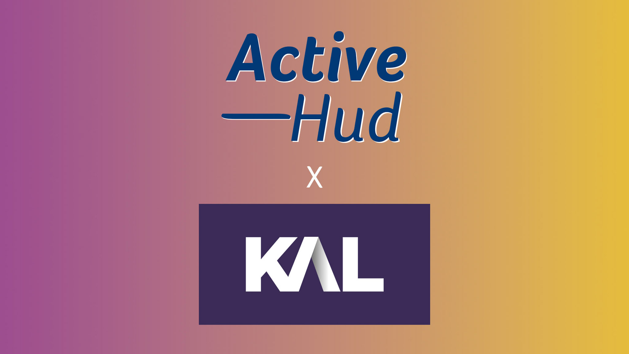 Graphic image that has Active Hud's and KAL's logo on it to show our collaboration