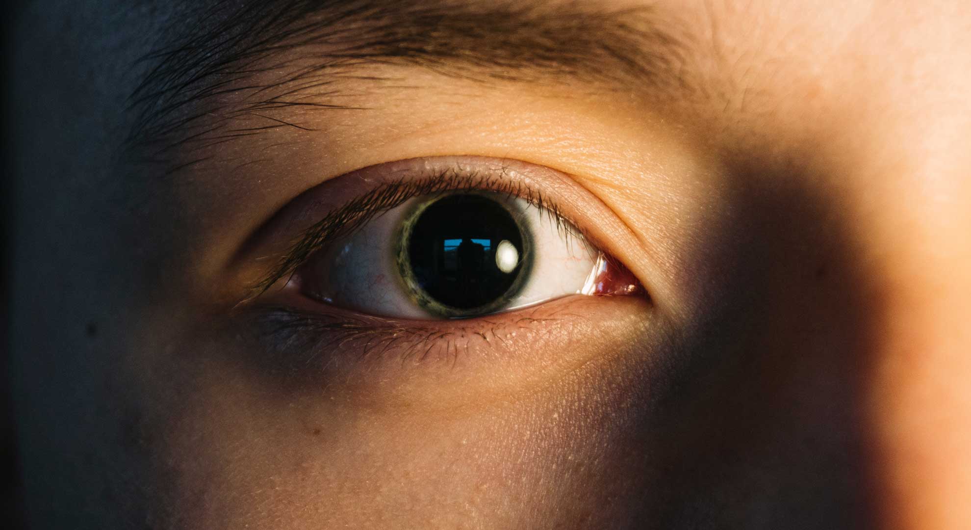a close up of an eye