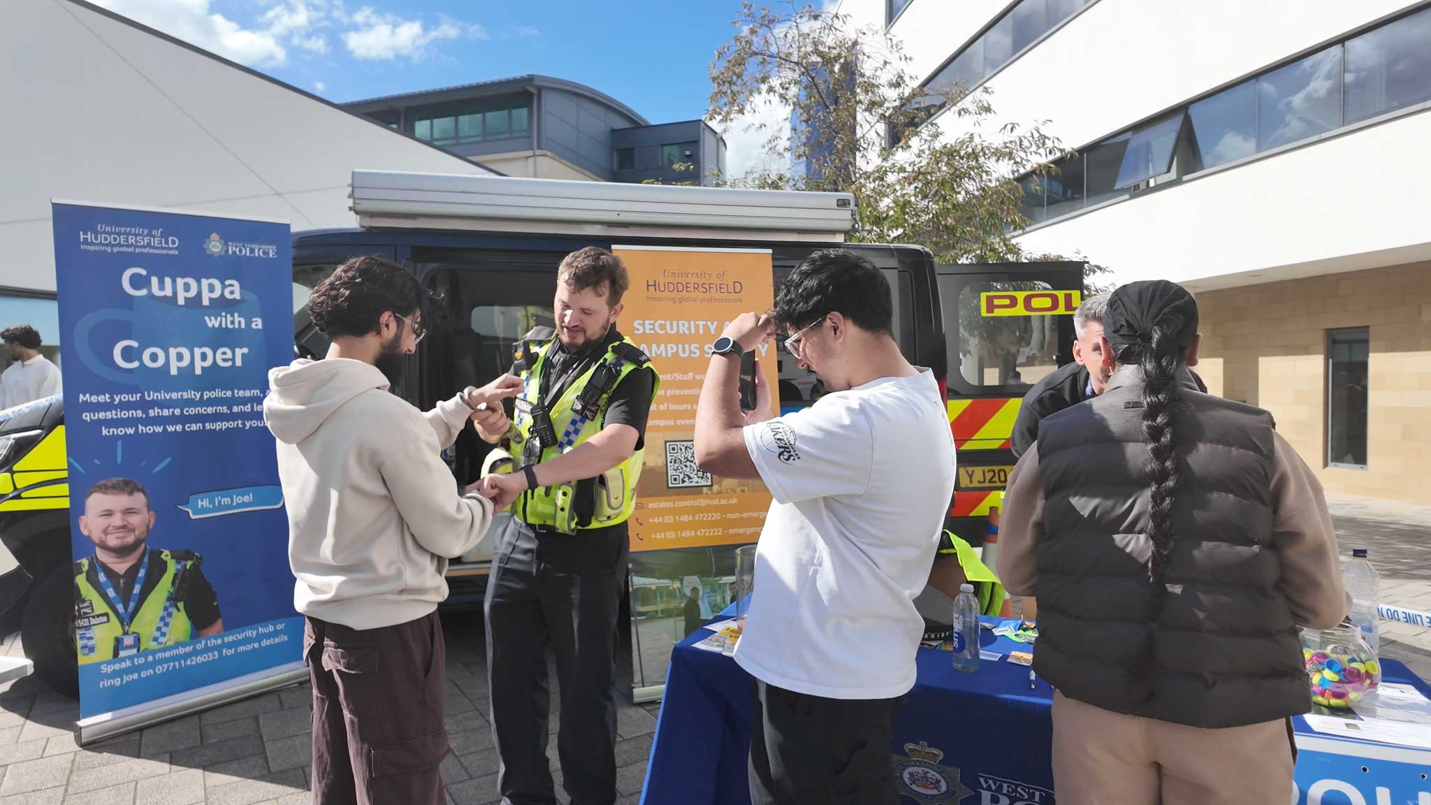 Our Safer Student Officer talking to our students