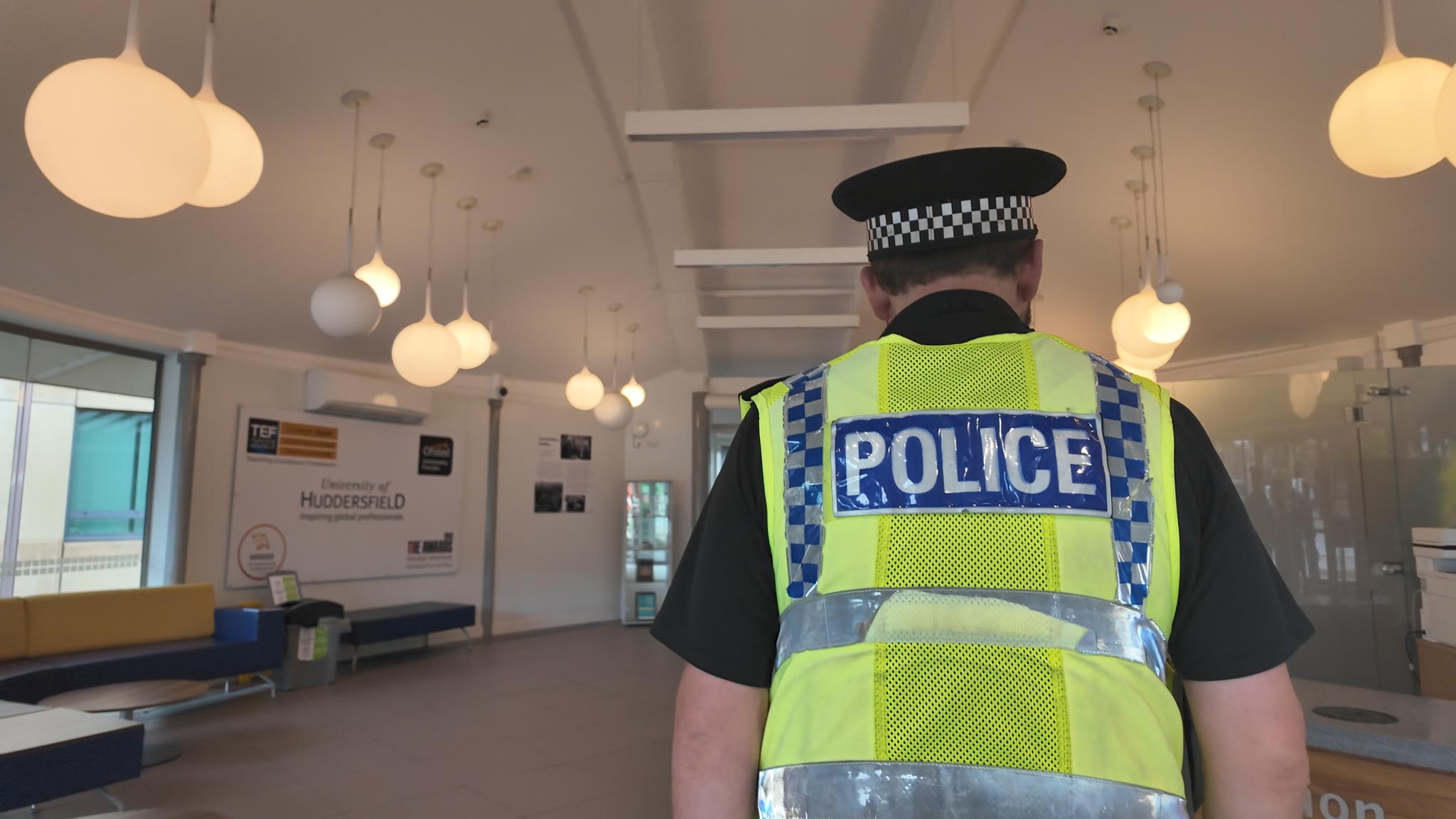 Our Safer Student Officer walking around our campus