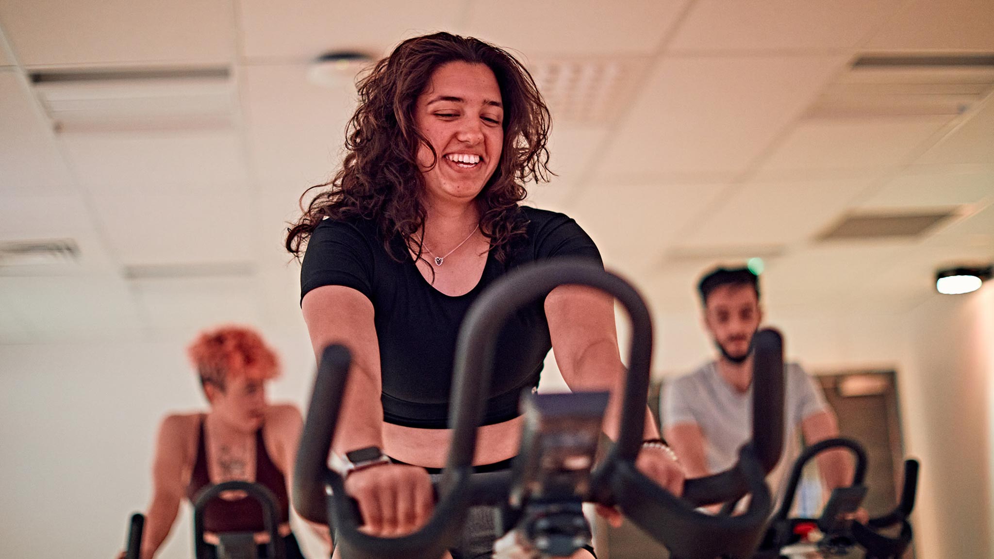 A student using our gym facilities