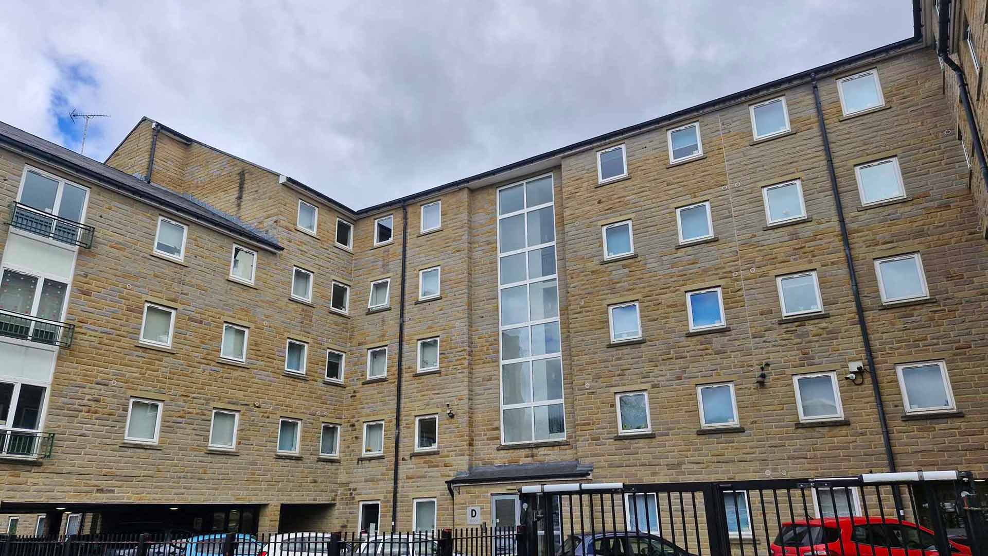 The exterior of a block at a local student accommodation halls.