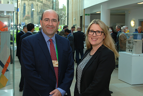 Professor Mike Kagioglou with CIB President Helena Soimakallio