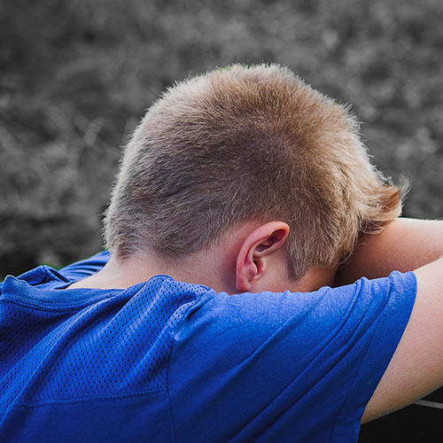 Photo of a child in distress